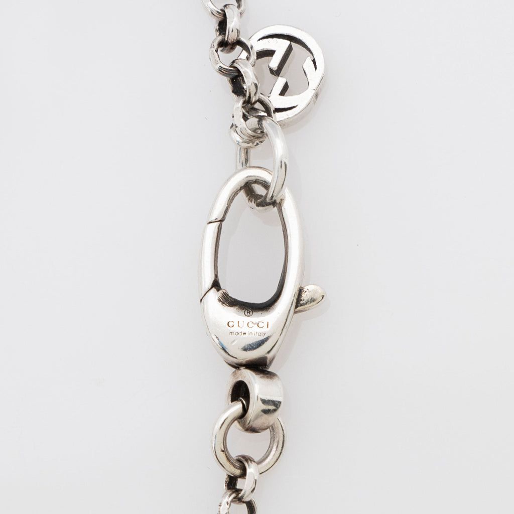 Gucci Sterling Silver GG Marmont Key Charm Bracelet