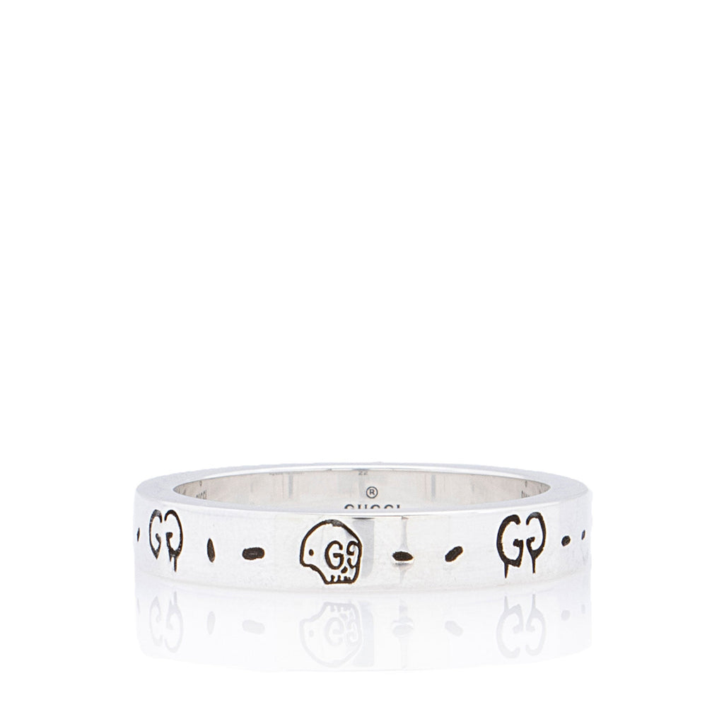 Gucci Sterling Silver Ghost Ring - Size 10