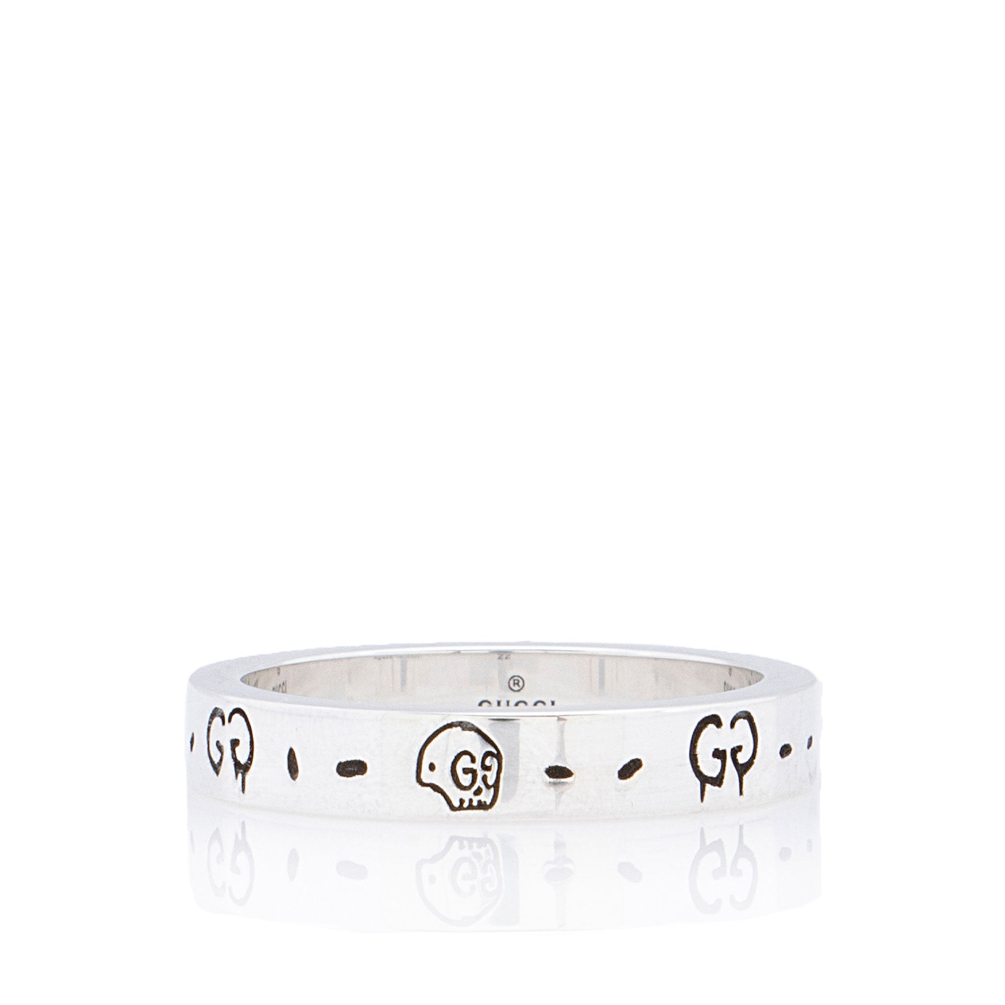 Gucci Sterling Silver Ghost Ring - Size 10