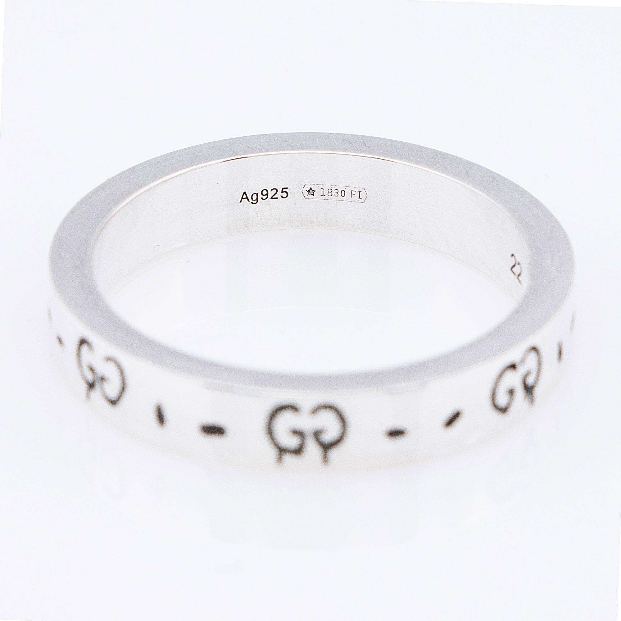 Gucci Sterling Silver Ghost Ring - Size 10