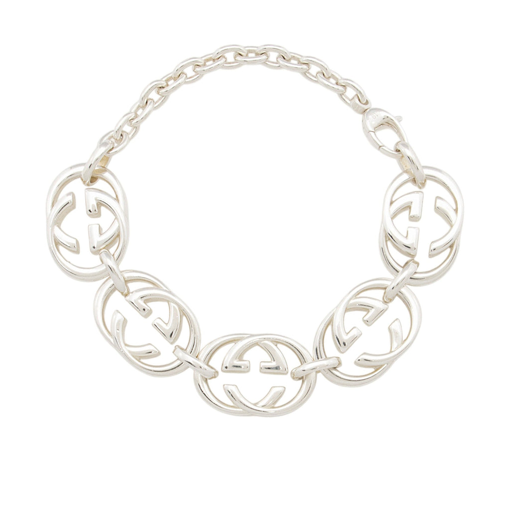 Gucci Sterling Silver Interlocking G Britt Bracelet