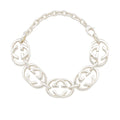 Gucci Sterling Silver Interlocking G Britt Bracelet