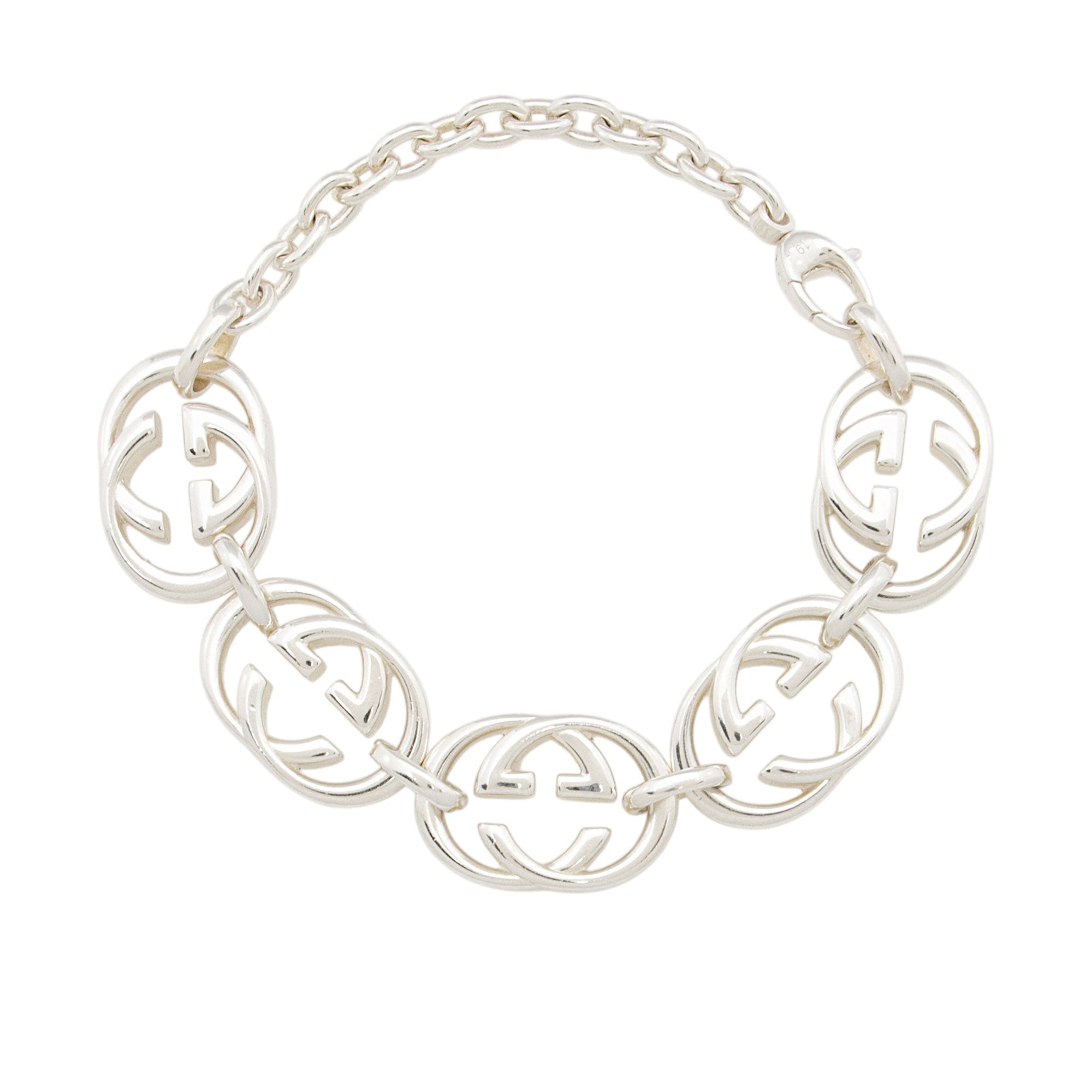Gucci Sterling Silver Interlocking G Britt Bracelet