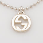 Gucci Sterling Silver Interlocking G Ball Chain Necklace