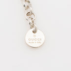 Gucci Sterling Silver Interlocking G Ball Chain Necklace