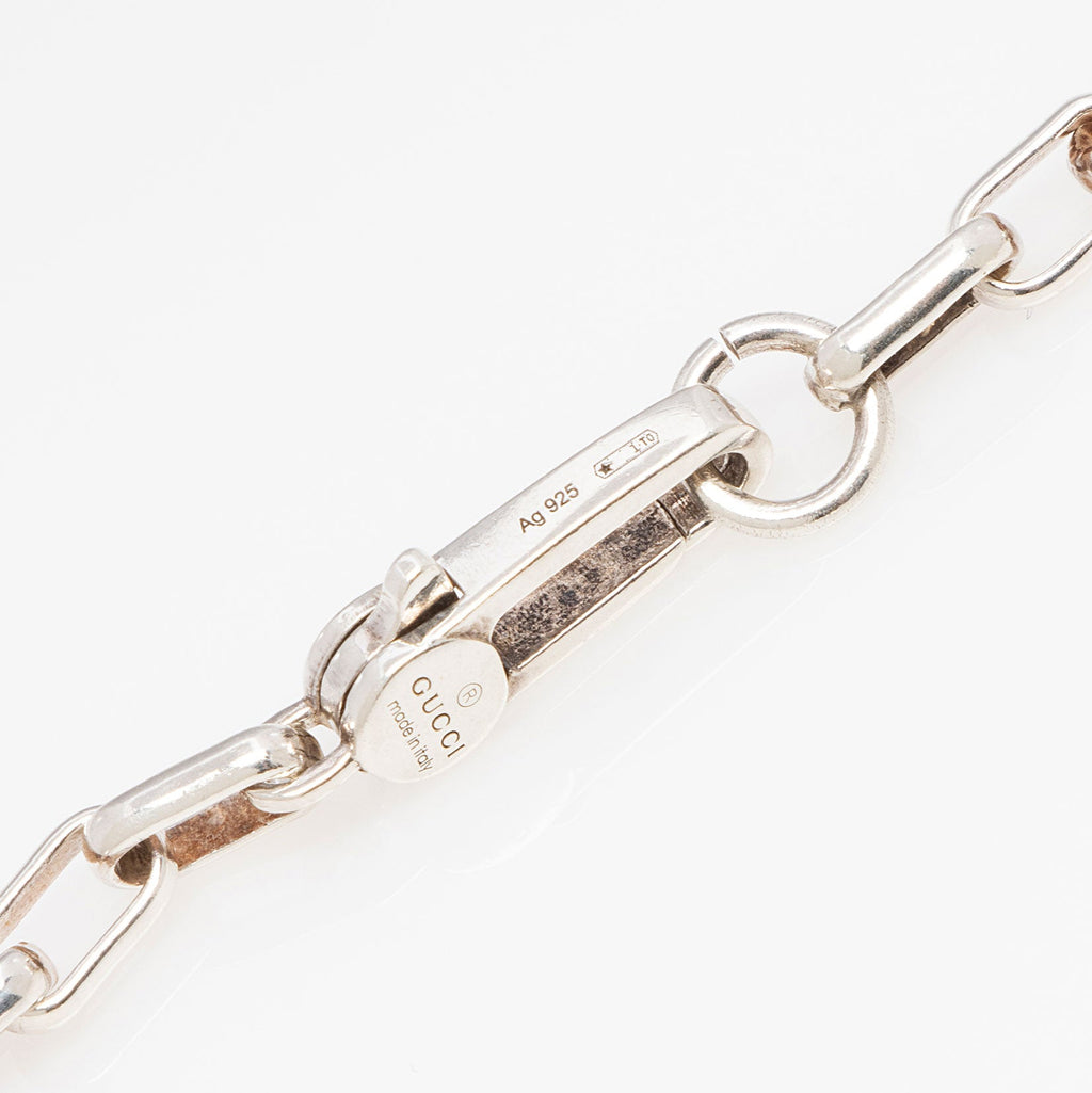 Gucci Sterling Silver Interlocking GG Necklace