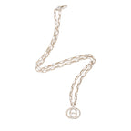 Gucci Sterling Silver Interlocking GG Pendant Necklace (SHF-tsIFyV)
