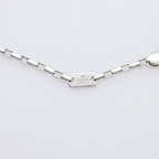 Gucci Sterling Silver Logo Plate Chain Link Necklace