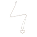 Gucci Sterling Silver Love Britt Heart Necklace (SHF-j4mZmc)