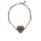 Gucci Sterling Silver Mother Of Pearl Interlocking G Bracelet