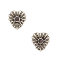 Gucci Sterling Silver Black Mother of Pearl Interlocking G Stud Earrings