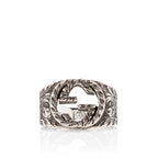 Gucci Sterling Silver Open GG Ring - Size 8 1/4 (SHF-6CMwNf)