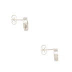 Gucci Sterling Silver Running G Stud Earrings