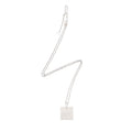 Gucci Sterling Silver Square Logo Pendant Necklace