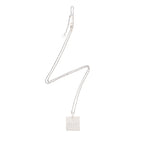 Gucci Sterling Silver Square Logo Pendant Necklace