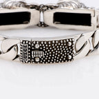 Gucci Sterling Silver Tiger Head Link Bracelet