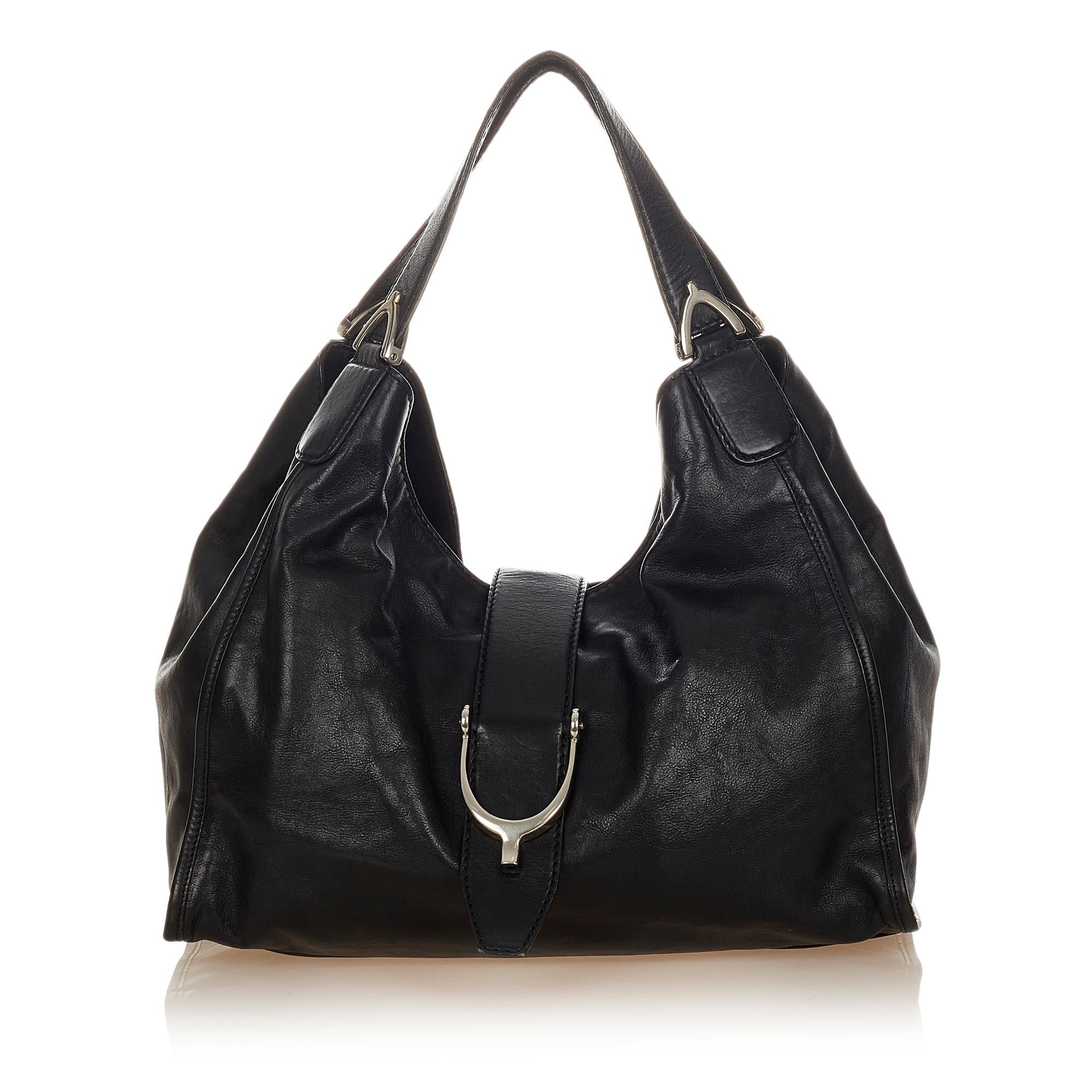 Gucci Stirrup Leather Shoulder Bag (SHG-25765)