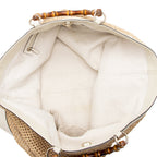 Gucci Straw Bamboo Top Handle Satchel (SHF-15470)
