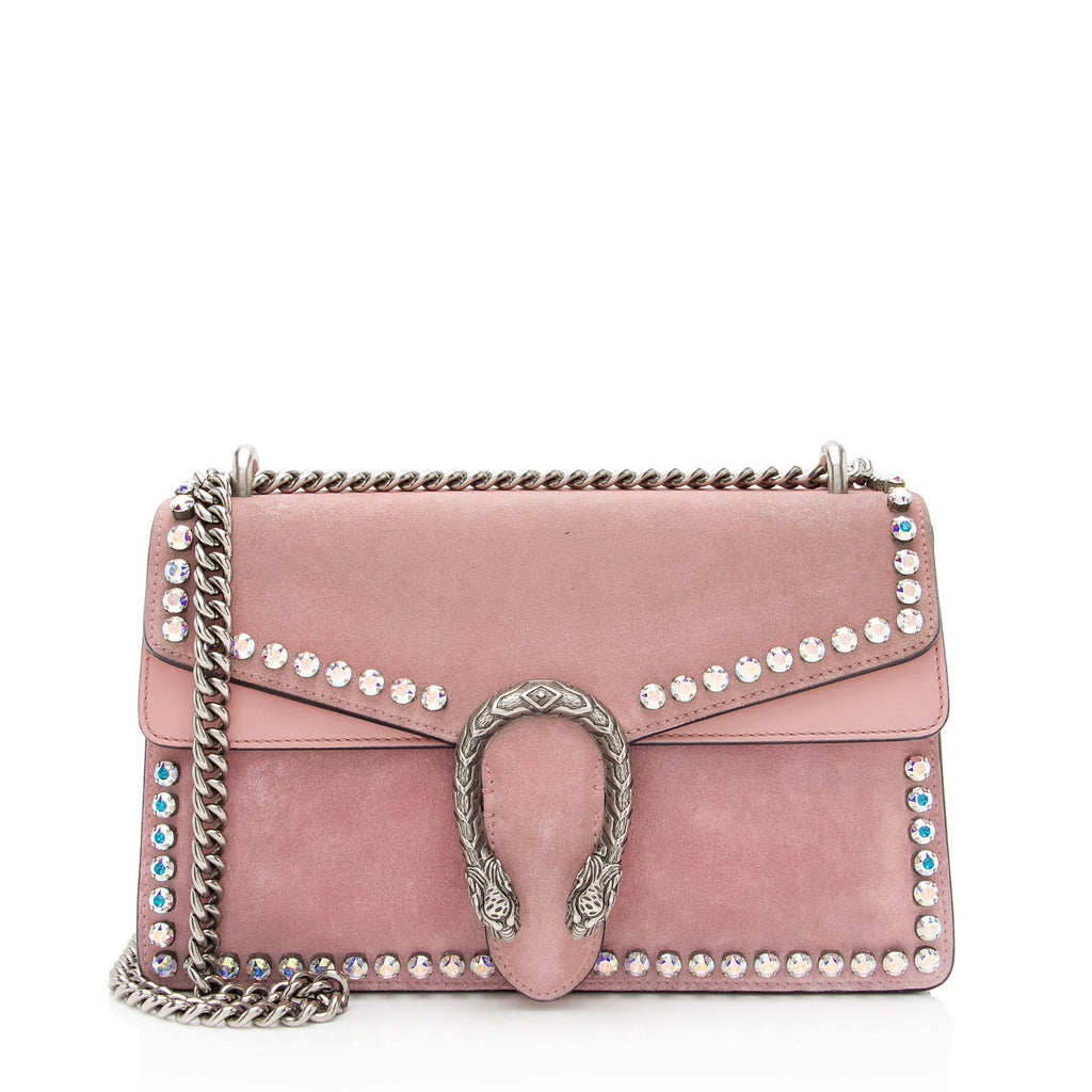 Gucci Suede Crystal Dionysus Medium Shoulder Bag
