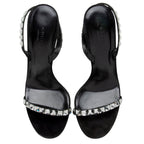 Gucci Suede Crystal Mallory Sandals - Size 8.5 / 38.5