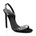 Gucci Suede Crystal Mallory Sandals - Size 8.5 / 38.5