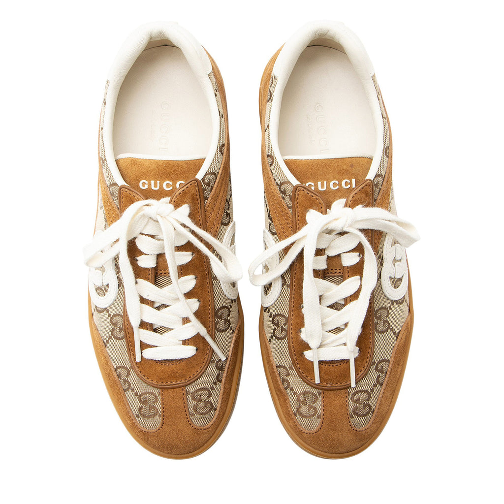 Gucci Suede GG Canvas G75 Sneakers - Size 6.5 / 36.5
