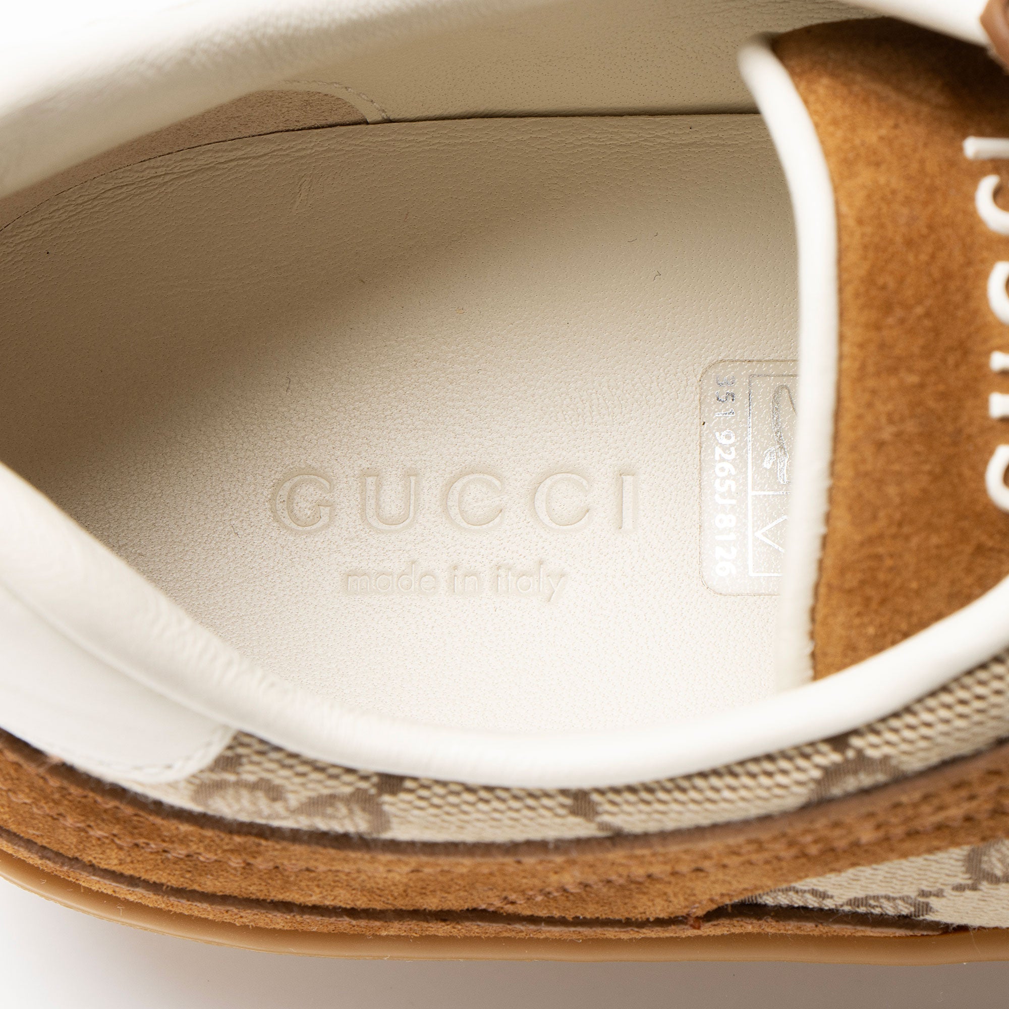 Gucci Suede GG Canvas G75 Sneakers - Size 6.5 / 36.5