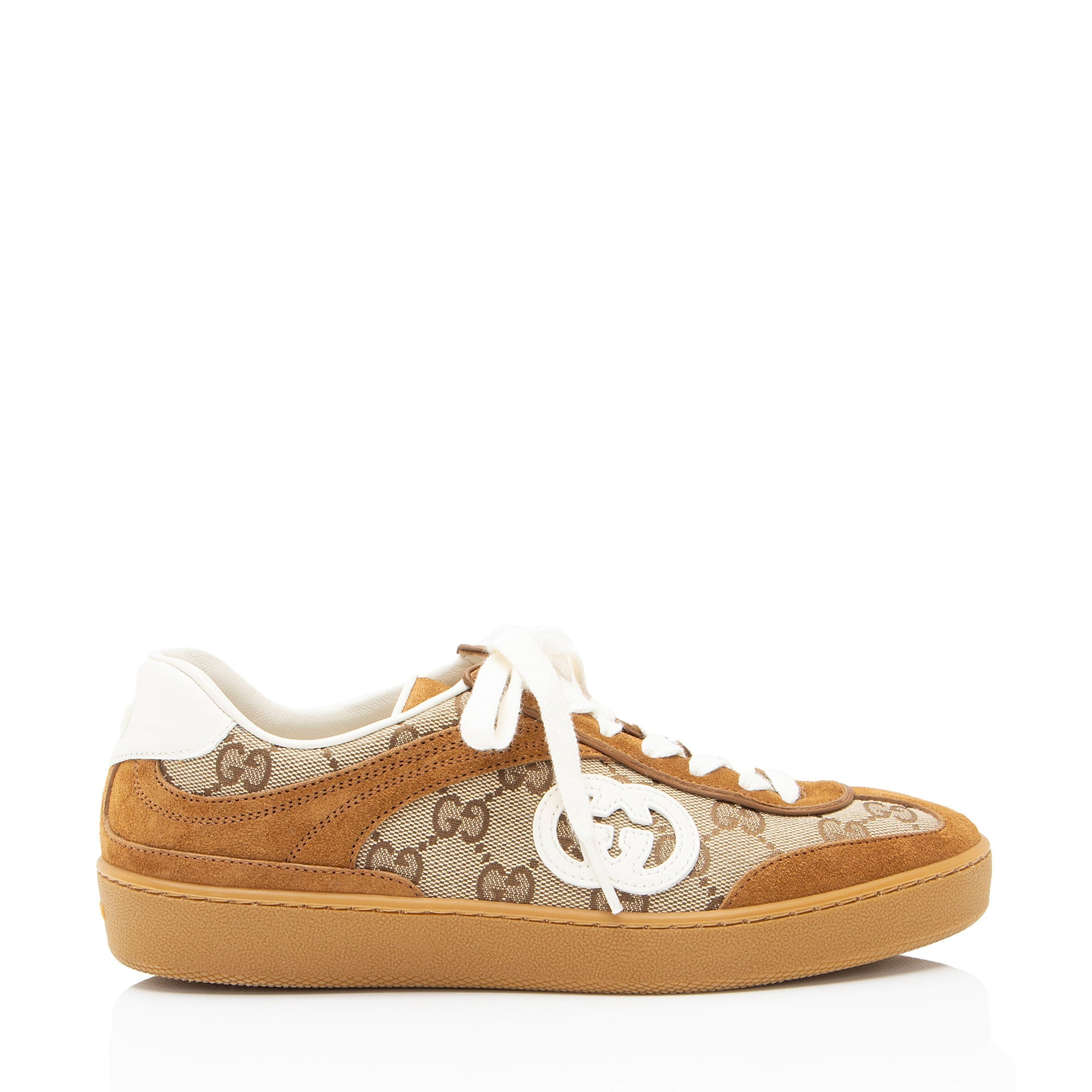 Gucci Suede GG Canvas G75 Sneakers - Size 6.5 / 36.5