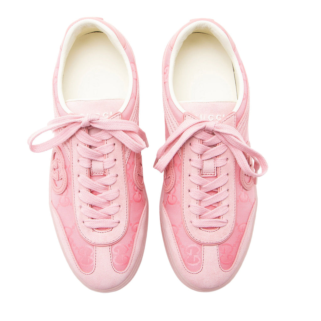 Gucci Suede GG Canvas G75 Sneakers - Size 6.5 / 36.5