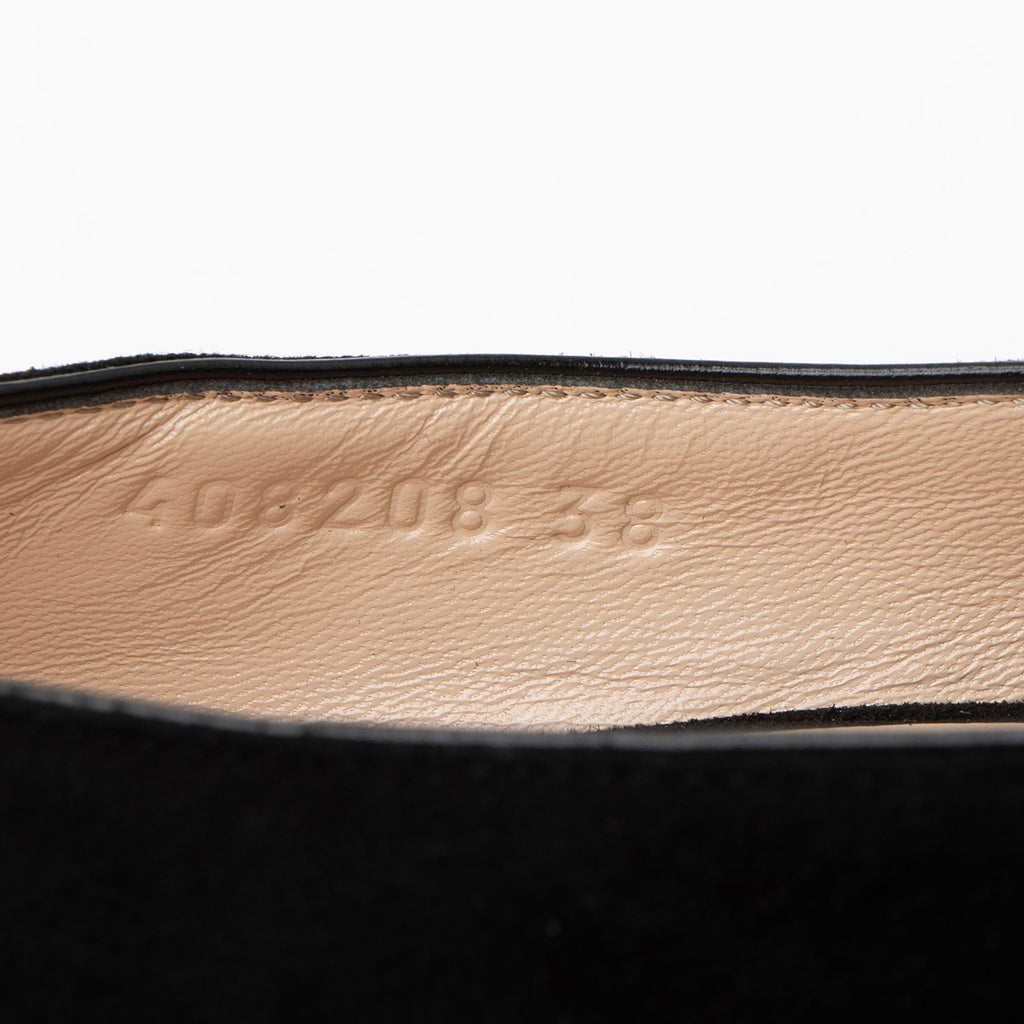Gucci Suede GG Marmont Pumps - Size 8 / 38 (SHF-rhKAsc)