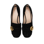 Gucci Suede GG Marmont Pumps - Size 8 / 38 (SHF-rhKAsc)