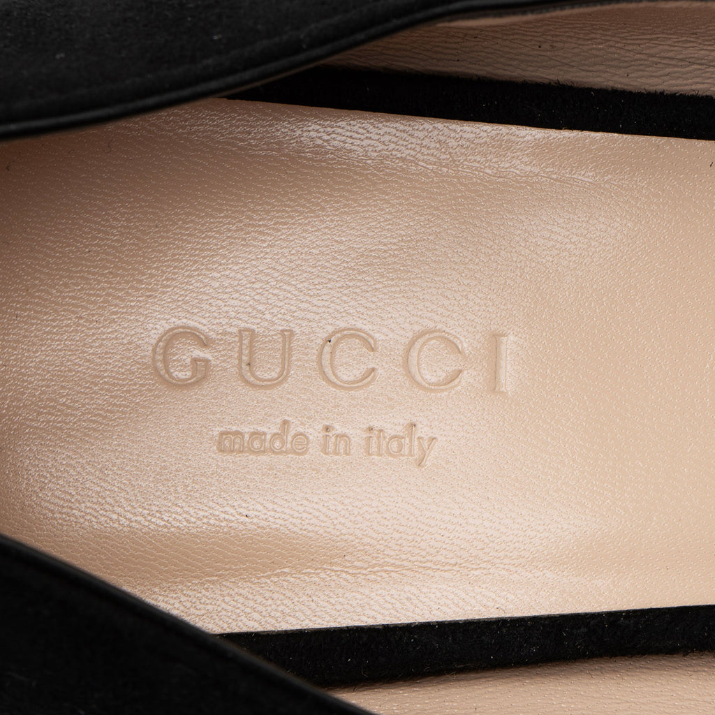Gucci Suede GG Marmont Pumps - Size 8 / 38 (SHF-rhKAsc)