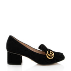 Gucci Suede GG Marmont Pumps - Size 8 / 38 (SHF-rhKAsc)