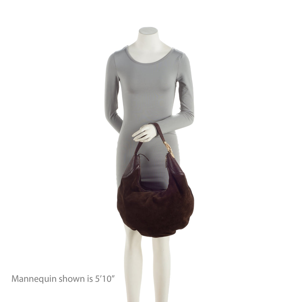 Gucci Suede Horsebit Glam Hobo (SHF-xMj6DL)