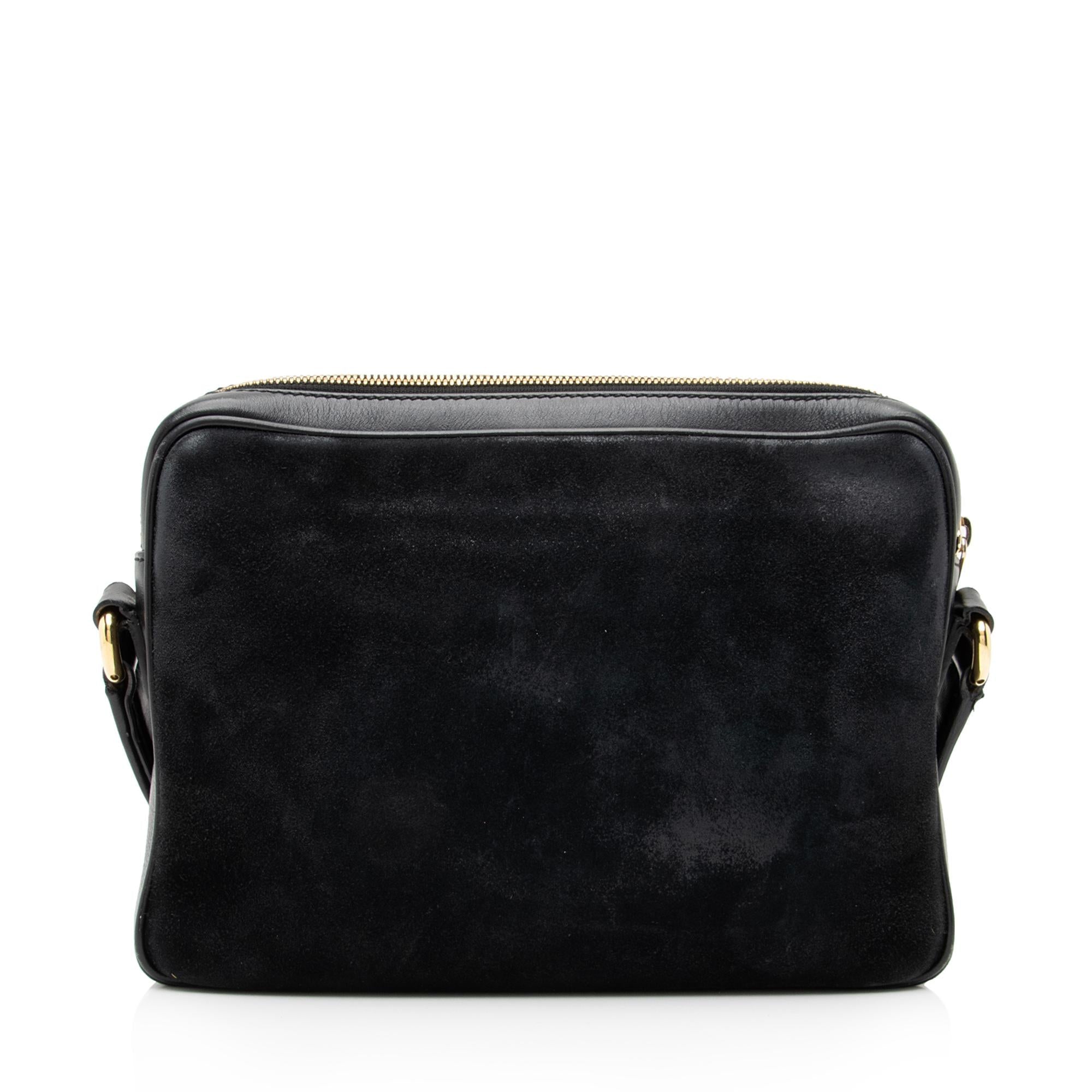 Gucci Suede Interlocking G Morpheus Messenger Bag (SHF-23645)