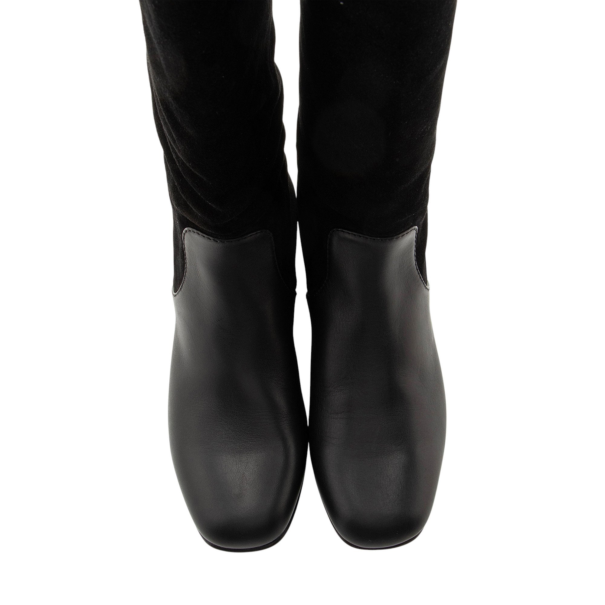 Gucci Suede Leather Bamboo Heel Knee High Boots - Size 6 / 36