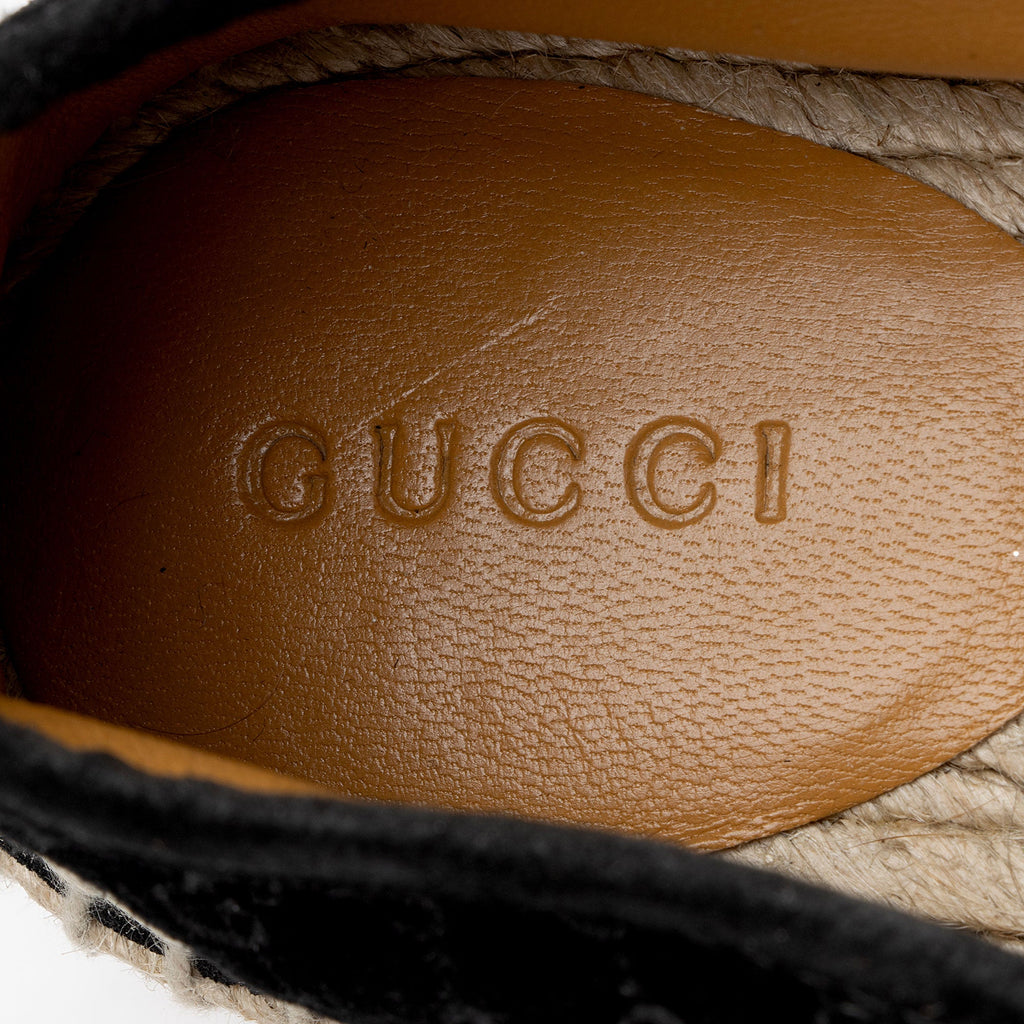 Gucci Suede Microguccissima Pilar Espadrilles - Size 9.5 / 39.5 (SHF-f616QH)