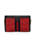 Gucci Suede Ophidia Medium Chain Shoulder Bag