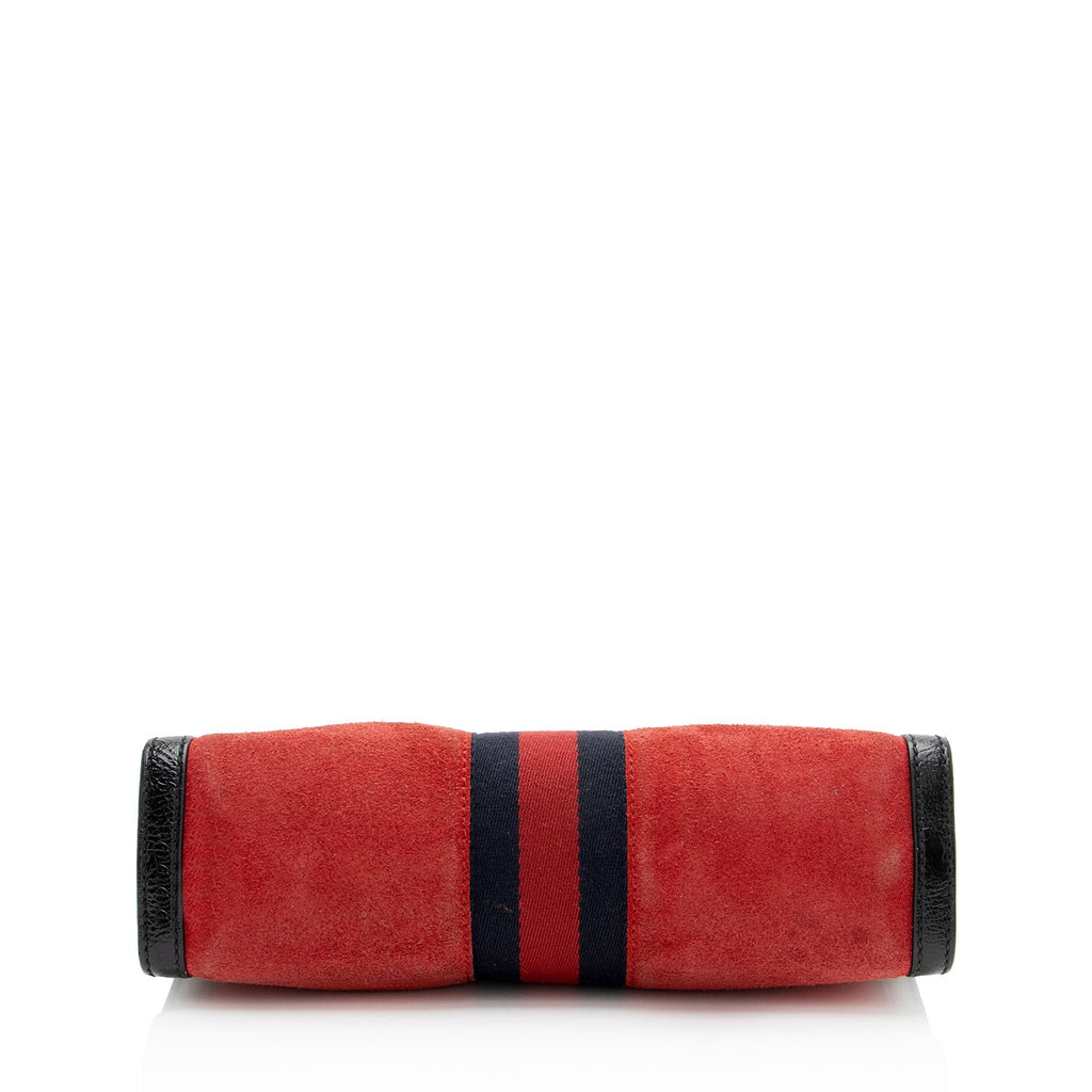 Gucci Suede Ophidia Medium Chain Shoulder Bag