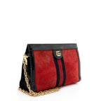 Gucci Suede Ophidia Medium Chain Shoulder Bag