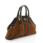 Gucci Suede Ophidia Rebelle Medium Satchel (SHF-ya0JMa)