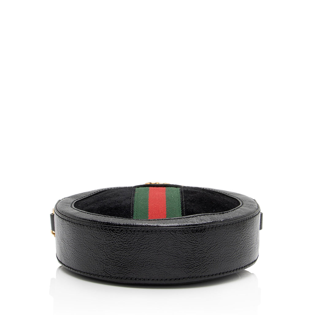 Gucci Suede Ophidia Round Mini Shoulder Bag (SHF-8Zp3I1)