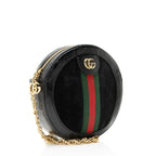 Gucci Suede Ophidia Round Mini Shoulder Bag