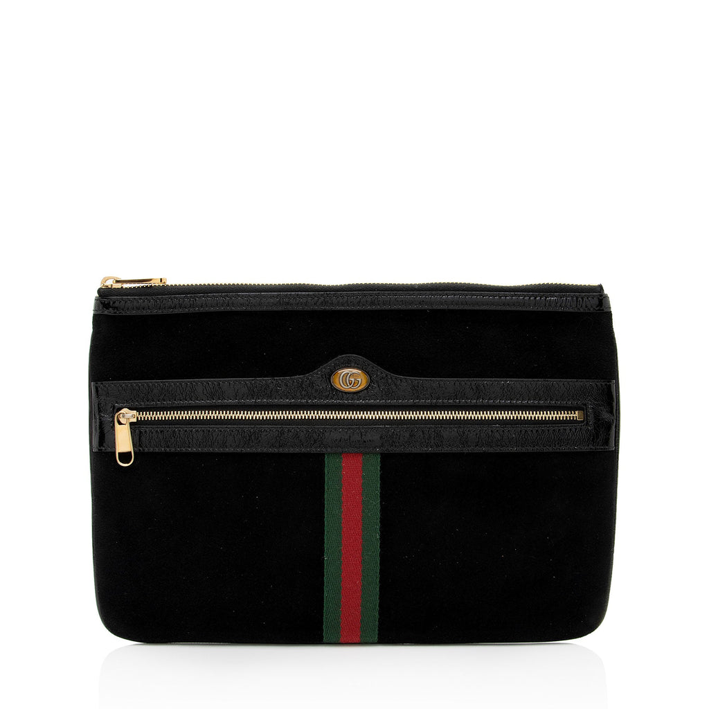 Gucci Suede Ophidia Zip Pouch (SHF-6RTERn)