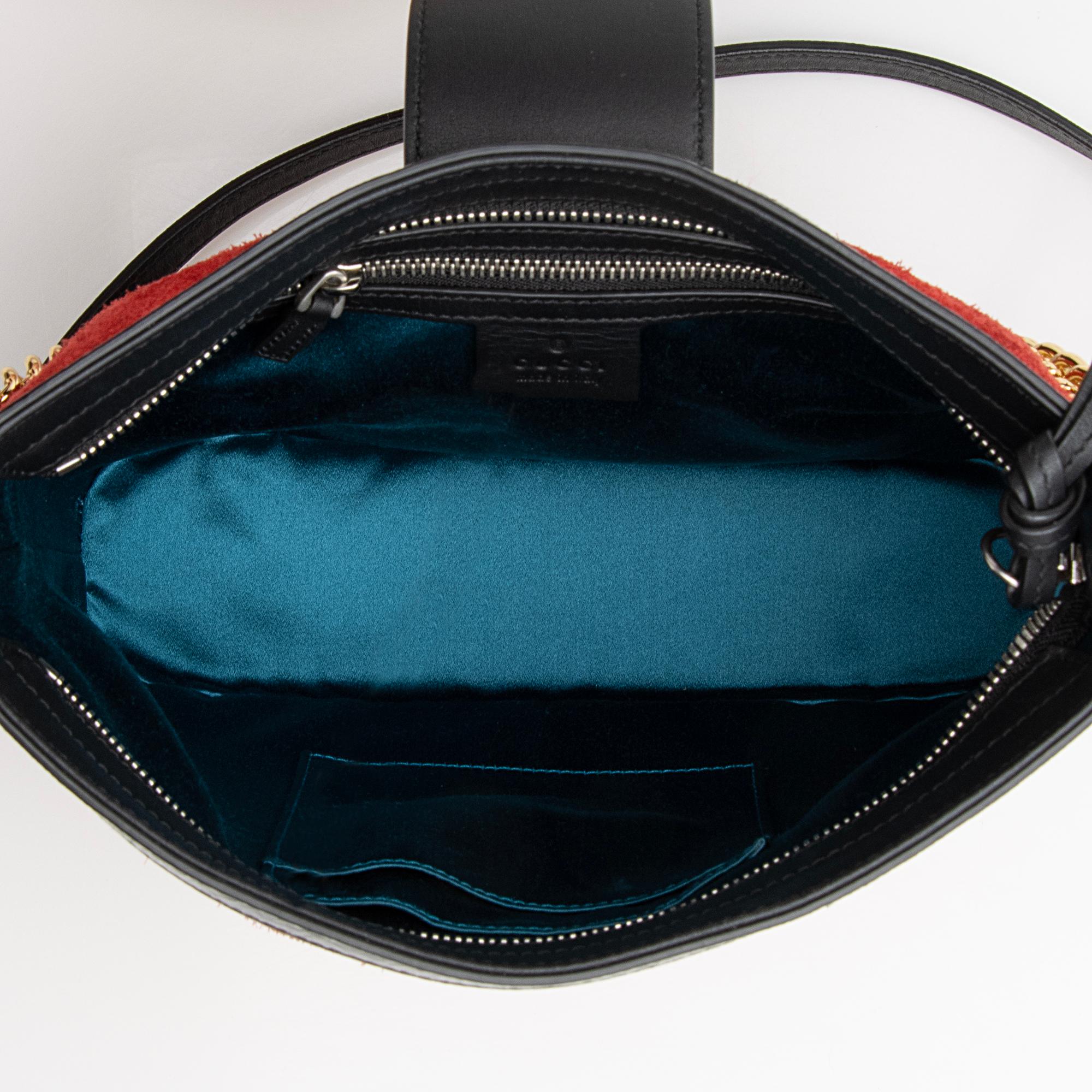 Gucci Suede Patent Leather Dionysus Medium Bucket Bag (SHF-22441)
