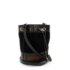 Gucci Suede Patent Leather Ophidia Mini Bucket Bag (SHF-2h2Hru)