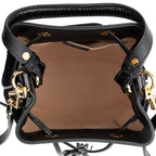 Gucci Suede Patent Leather Ophidia Bucket Bag (SHF-18984)