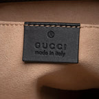 Gucci Suede Patent Leather Ophidia Bucket Bag (SHF-18984)