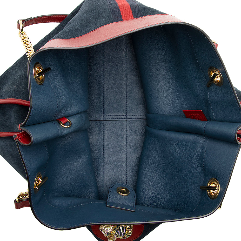 Gucci Suede Rajah Large Tote (SHF-19789)