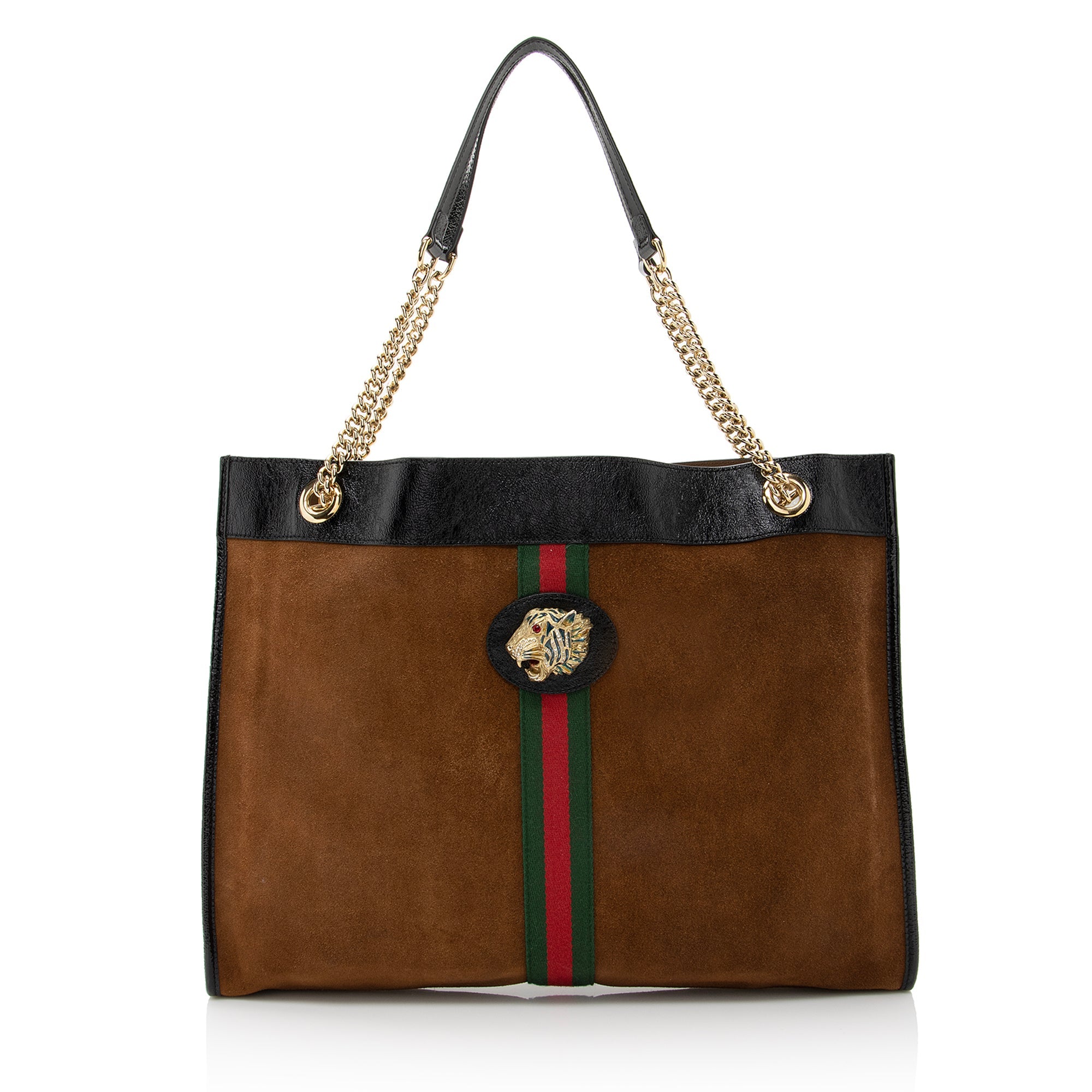 Gucci Suede Rajah Large Tote (SHF-22508)